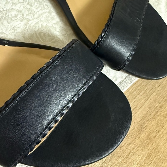 Talbots Black leather open toe D’orsay flats 8 Career Professional neutral - Picture 3 of 9